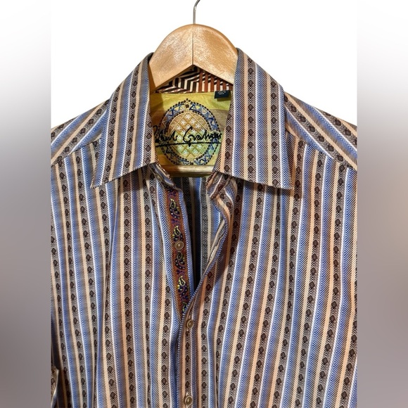 NWOT TWO Robert Graham Men's Medium Long Sleeve Button Down Dress Shirts - Picture 2 of 9